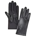 Isotoner Stretch Leather Glove - Black