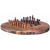 Groovy Stuff Furniture WA-101 Solid Wagon Wheel Checker Board Table