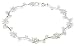 Silver White Cubic Zirconia Flower Bracelet 7