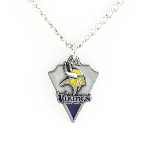 Minnesota Vikings Chain Necklace & Pewter Pendant - NFL Football Fan Shop Sports Team Merchandise