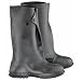 ONGUARD 86030 Heavy Flex-O-Thane/PVC Men's Overshoe with 4-Way Cleated Outsole, 17" Height, Black, Size Small