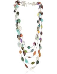 Margo Morrison New York Multi-Color Semi-Precious Gemstone Five-Strand Necklace