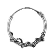 12mm Bali Hoop Earrings Sterling Silver