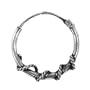 12mm Bali Hoop Earrings Sterling Silver