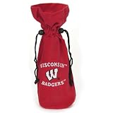 14 NCAA Wisconsin Badgers Velvet Wine Bottle Drawstring Bag