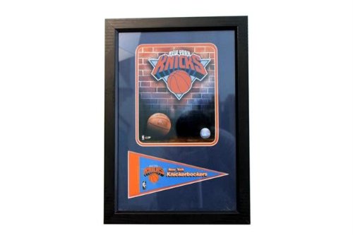 Encore Select 188-BSKNYKlogo New York Knicks 12 in. x 18 in. Logo Pennant Frame