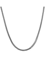 14 Karat White Gold Hollow Square Snake Chain (1.5 mm, 18 inch)
