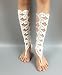 Crochet Leg Gladiator Style Lace up Cotton Barefoot Sandals Beach Pool, Nude Shoes Foot Jewelry Footless Sandles Beach Wedding Jewelry, Yoga Chain, Anklet, Wedding Shoes, Beach Wedding, Summer Shoes