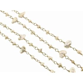Long Keshi Pearl Chain by Mizuki