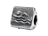 Zable(tm) Sterling Silver Swimming Swim Bead / Charm