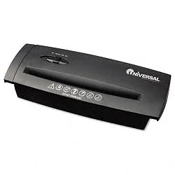 Universal&reg; Light-Duty 38161 Strip-Cut Shredder, Black