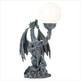 DRAGON WITH GLOBE TABLE LAMP