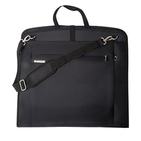Carlton Titanium Suit Sleeve Carrier in Black with Navy Blue Lining