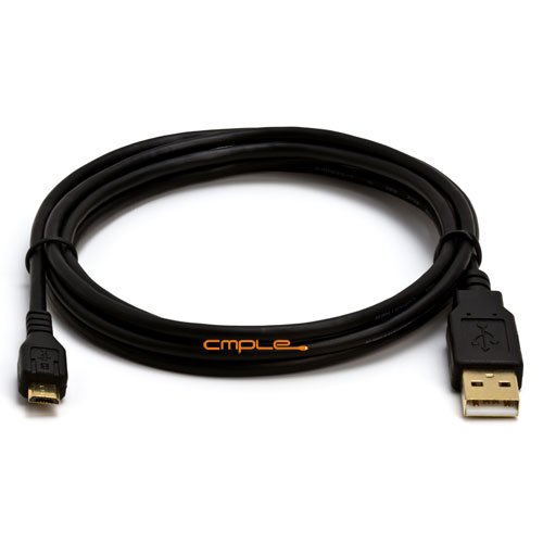 Cmple - USB 2.0 MALE A to Micro B 5 PIN Gold Plated Cable - 6FT Black On Sale