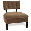 Curves Button Back Chair, Mocha
