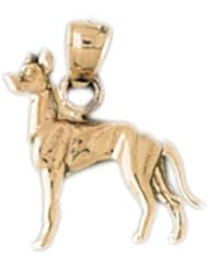 Dazzlers Solid 14k Gold Great Dane Dog Charm Pendant Available in three colors from jewelsberry (weights: 2.8 grams only)