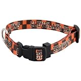 Cleveland Browns Orange Checkered Dog Collar