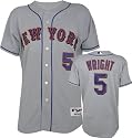David Wright Majestic MLB Road Grey Authentic New York Mets Jersey - 44 (Large)