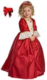 Thumbnail image for 2 Item Bundle: Little Adventures Red Winter Beauty (Belle) Princess Dress Up Costume + Hair Bow-Girls size 3-5-Machine Washable