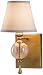 Murray Feiss WB1487OSL Argento Collection 1-Light Wall Sconce, Oxidized Silver Leaf Finish with Ivory Linen Fabric Shade