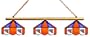Imperial Charlotte Bobcats Licensed Three Shade Stained Glass Billiard Table Lamp