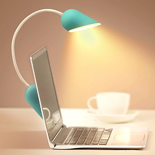 Rechargeable Reading Light Dimmable Table Lamp Hocn® Eye Care Book Light Flexible Desk Lamps with 3 Adjustable Brightness for Teens Girls Boys Kids Bed Room(touch Sensitive ,Warm Yellow Light, Green)