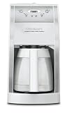 Remanufactured Cuisinart DGB-600BCWFR Grind-and-Brew Thermal 10-Cup Automatic Coffeemaker, White and Brushed Stainless
