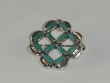 Navajo Turquoise Jewelry Silver Earrings - PN-0003