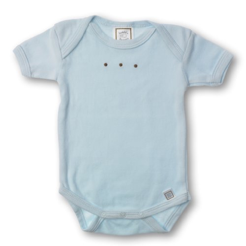SwaddleDesigns Short Sleeve Bodysuit - Pastel with Mocha Dots
