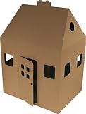 Kideco Childs Playhouse Cardboard Toy (Brown)