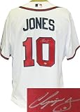 Chipper Jones signed Atlanta Braves White Majestic Authentic Jersey