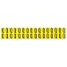 Brady 3420-Q 3/4" Height, 9/16" Width, B-498 Repositionable Vinyl Cloth, Black On Yellow Color 34 Series Indoor Letter Label, Legend "Q" (32 Labels Per Card)