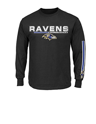 NFL Baltimore Ravens Men's UVH Tee, Black, Large