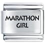 Marathon Girl Gift Italian Charm