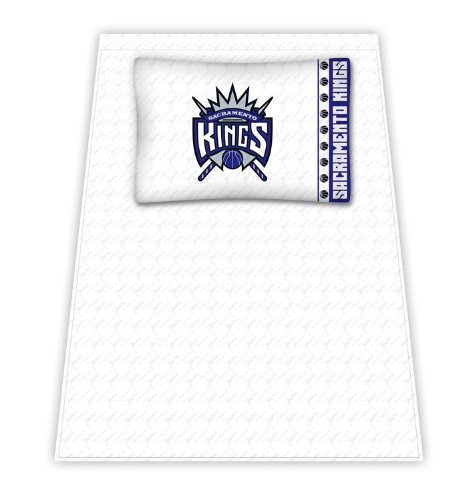 Best Quality Micro Fiber Sheet Set - Sacramento Kings NBA /Color White Size Full