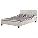 PAVIA / PRADO 4FT 6" DOUBLE BED FRAME - WHITE FAUX LEATHER FINISHING