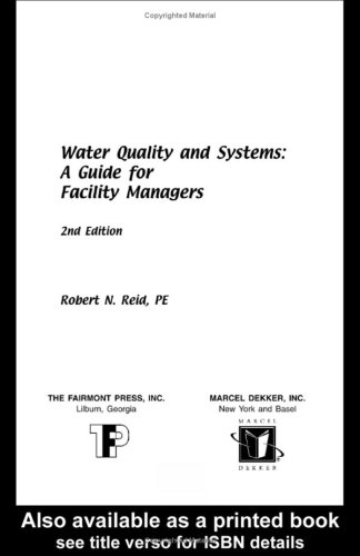 water quality and systems a guide for facility managers