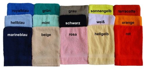 Frottee Waschlappen / Waschhandschuh marineblau