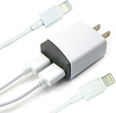 For LG VM969 OPTIMUS ELITE GM650S GD880 MINI EGO Dual USB Faster Travel Wall Charger &amp; Two Cables Microusb quick charge 100-240 volt 2 Port Power Adapter AC Home Smartphones