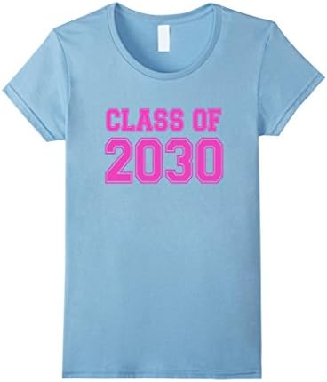 Women's Class Of 2030 Girl Shirt Large Baby Blue