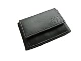 LEDER MINI BÖRSE GELDBEUTEL GELDBÖRSE PORTEMONNAIE MINIBÖRSE SCHWARZ KALBSLEDER