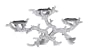 Lazy Susan Silver Three Tray Coral Candleholder
