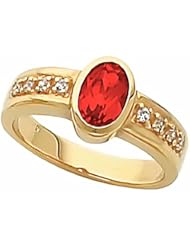 14K Yellow Gold Ruby and Diamond Ring -- LIFETIME WARRANTY