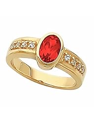 18K Yellow Gold Ruby and Diamond Ring -- LIFETIME WARRANTY