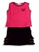 Mish Mish Mish Mish - Girls 2-Piece Skirt Set, Pink/ Black
