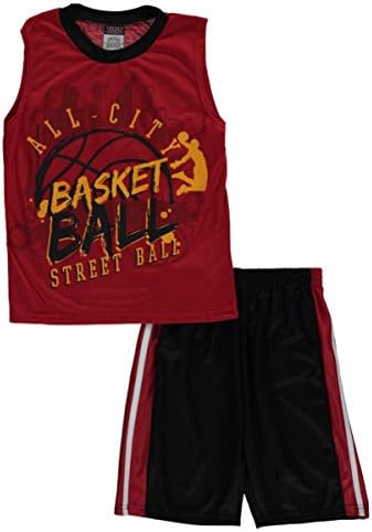 Tuff Guys Big Boys' "City Street Ball" 2-Piece Outfit - red, 10 - 12