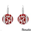 ROSATO Made in Italy Pleasant Earrings With Cubic zirconia Beautifully Crafted in Red Enamel and 925 Sterling silver. Total item weight 6.0g Length 25mm