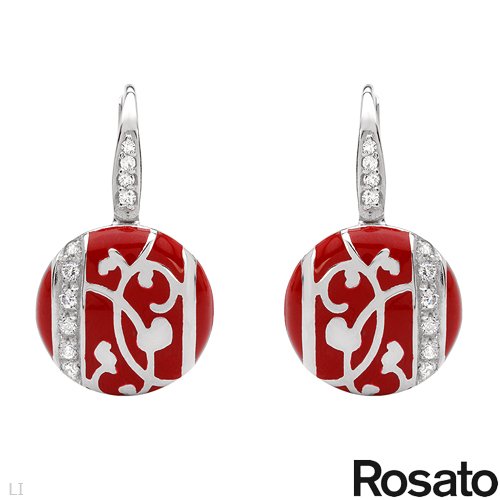 ROSATOは美しく赤エナメルと925スターリングシルバーに細工されたキュービックジルコニアを使用するとイタリアプレザントイヤリングで作られた。総項目重量6.0グラム長さ25ミリメートル ROSATO Made in Italy Pleasant Earrings With Cubic zirconia Beautifully Crafted in Red Enamel and 925 Sterling silver. Total item weight 6.0g Length 25mm
