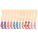 Ladies Cotton 12 Pairs Colorful Houndstooth Crew Ladies Mid Calf Socks Cotton Set