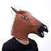 molezu Horse Mask, Creepy Horse Mask, Rubber Latex Animal Mask, Novelty Halloween Costumes, Brown Horse